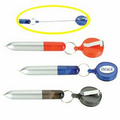 Retractable Ball Pen w/ Reel & Alligator Clip